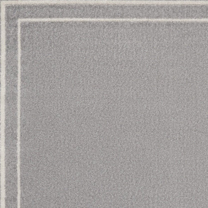 2' X 4' Gray And Ivory Indoor Outdoor Area Rug HomeRoots