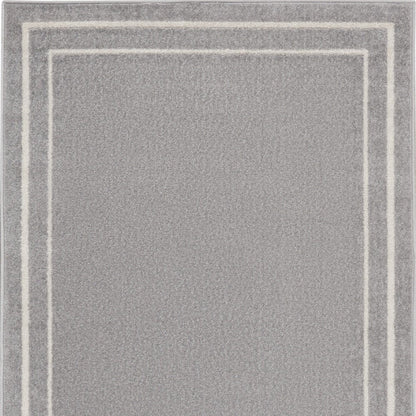 3' X 5' Gray And Ivory Indoor Outdoor Area Rug HomeRoots