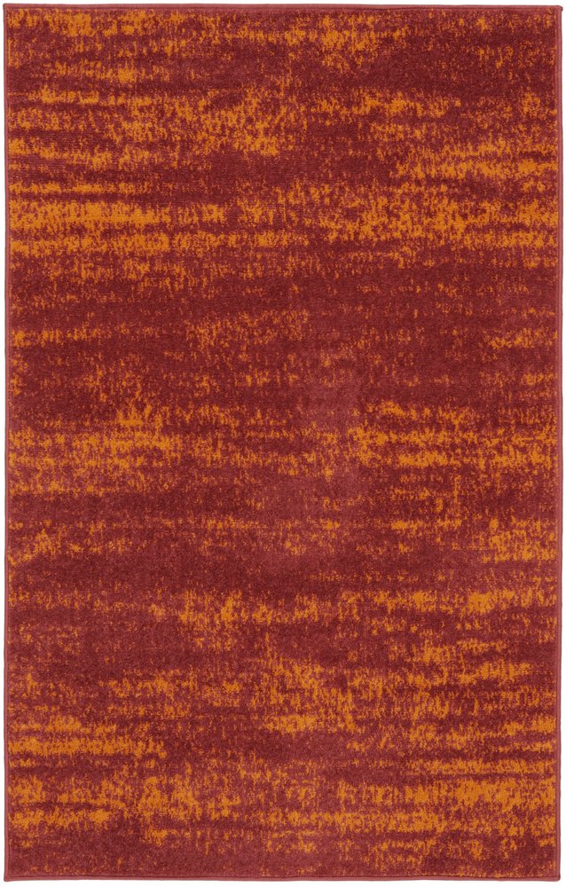 2' X 4' Red And Orange Abstract Indoor Outdoor Area Rug HomeRoots