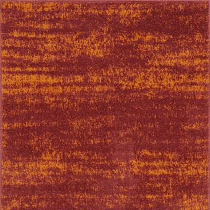 3' X 5' Red And Orange Abstract Indoor Outdoor Area Rug HomeRoots