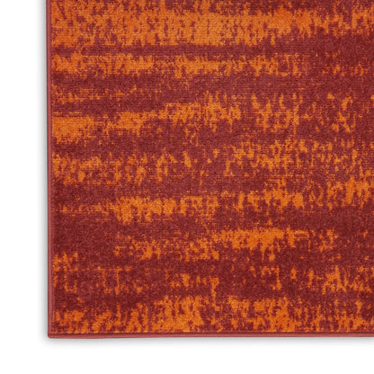 3' X 5' Red And Orange Abstract Indoor Outdoor Area Rug HomeRoots