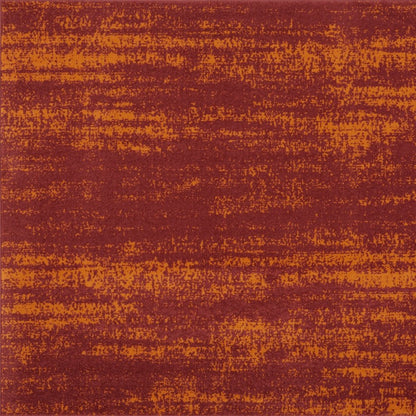 5' Red And Orange Square Abstract Indoor Outdoor Area Rug HomeRoots
