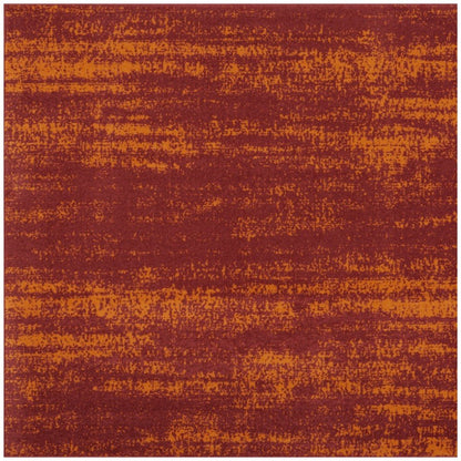 5' Red And Orange Square Abstract Indoor Outdoor Area Rug HomeRoots
