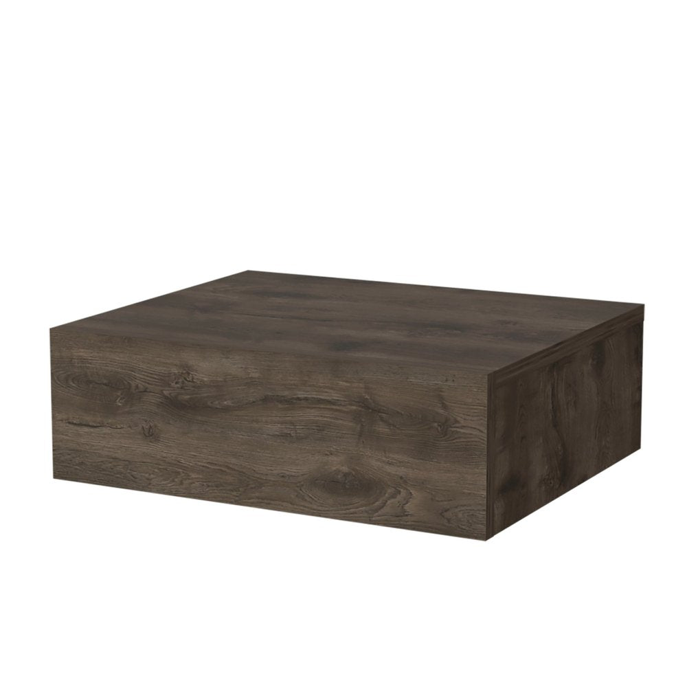 16" Brown Wood One Drawer Floating Nightstand HomeRoots