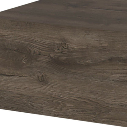 16" Brown Wood One Drawer Floating Nightstand HomeRoots