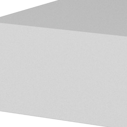 16" White Wood One Drawer Floating Nightstand HomeRoots