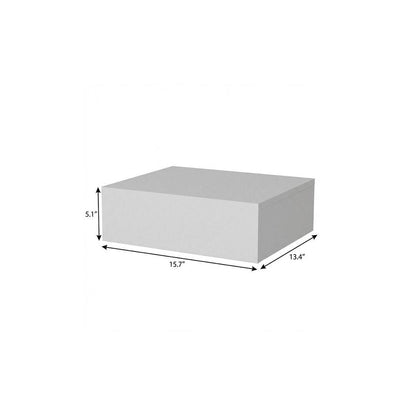 16" White Wood One Drawer Floating Nightstand HomeRoots