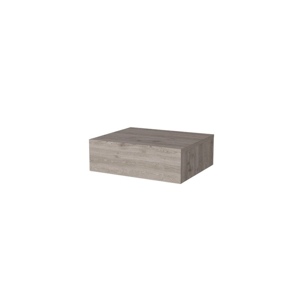 16" Gray Wood One Drawer Floating Nightstand HomeRoots