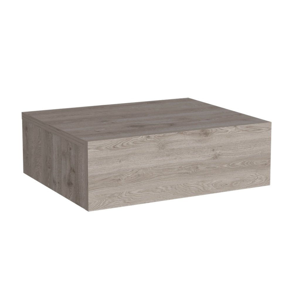 16" Gray Wood One Drawer Floating Nightstand HomeRoots