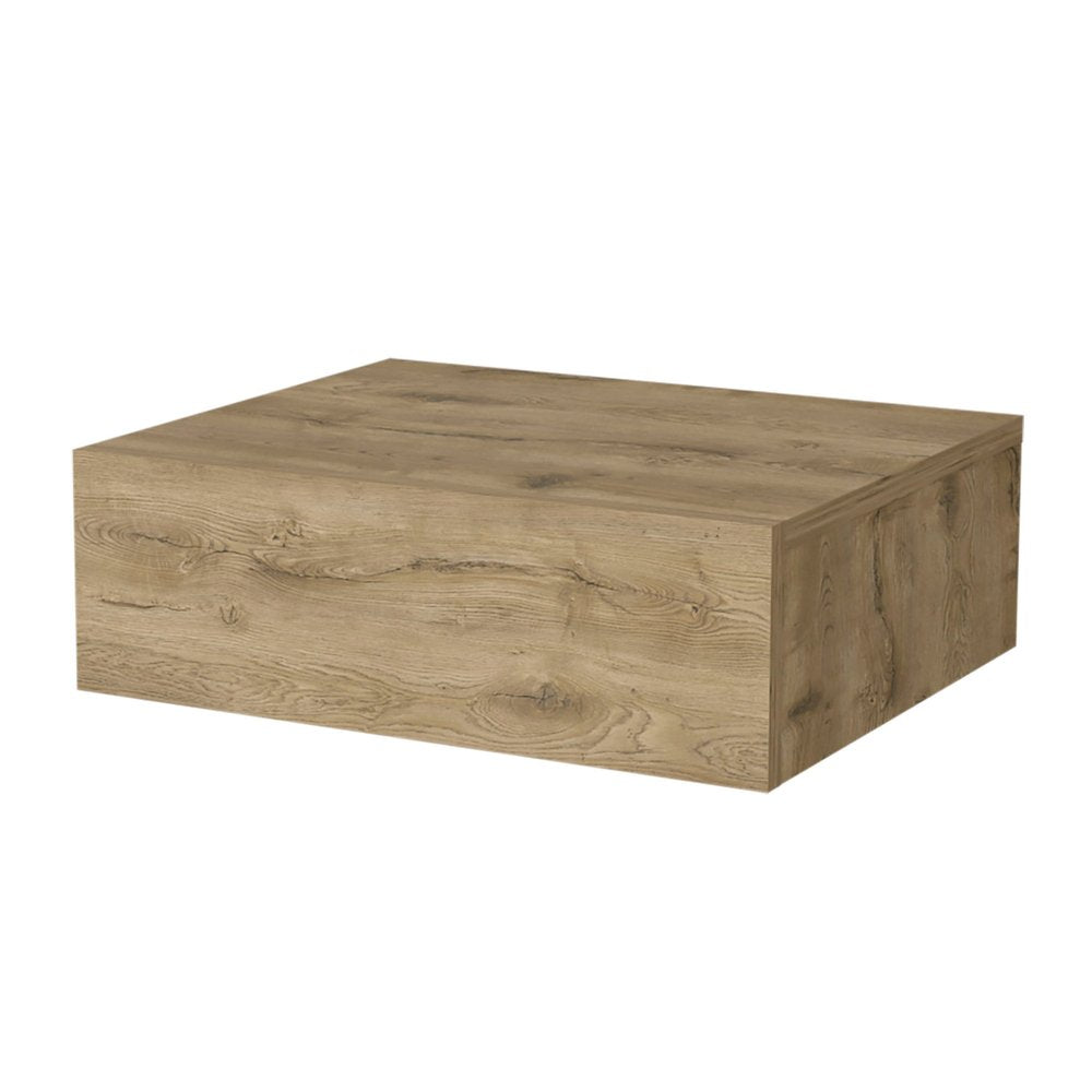 16" Beige Wood One Drawer Floating Nightstand HomeRoots
