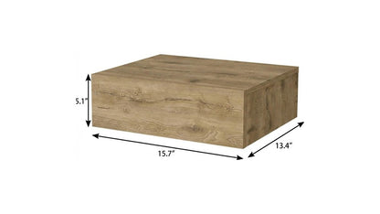 16" Beige Wood One Drawer Floating Nightstand HomeRoots