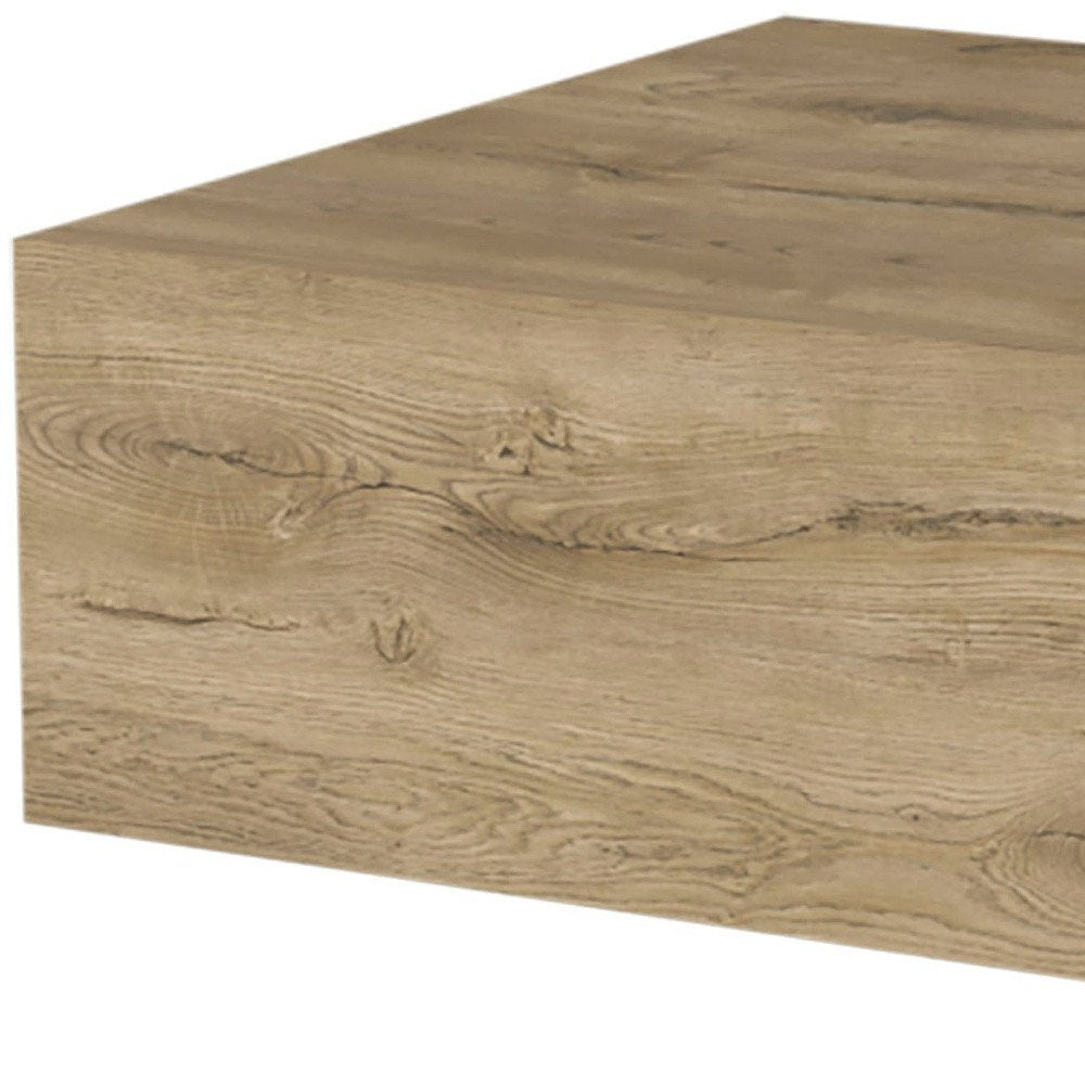 16" Beige Wood One Drawer Floating Nightstand HomeRoots