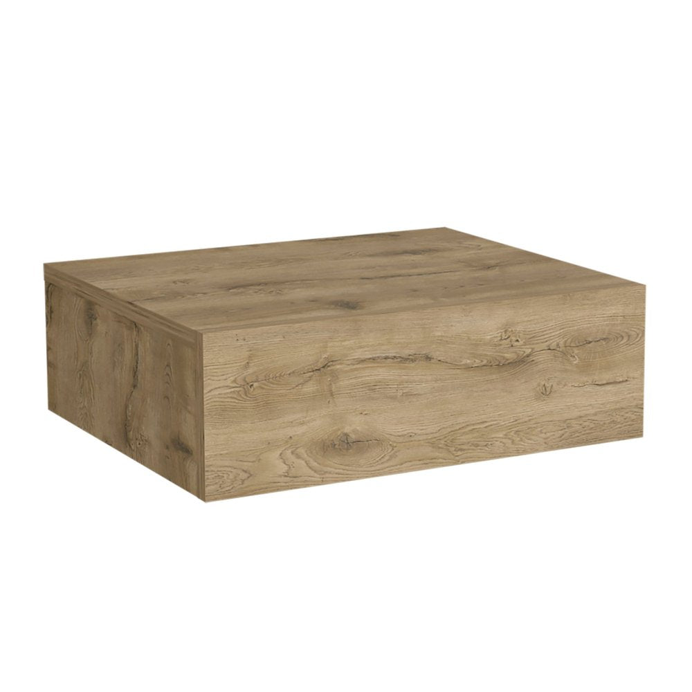 16" Beige Wood One Drawer Floating Nightstand HomeRoots