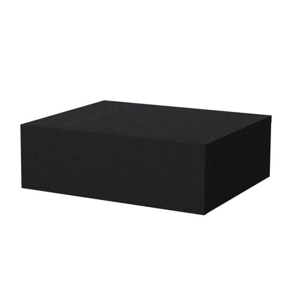 16" Black Wood One Drawer Floating Nightstand HomeRoots