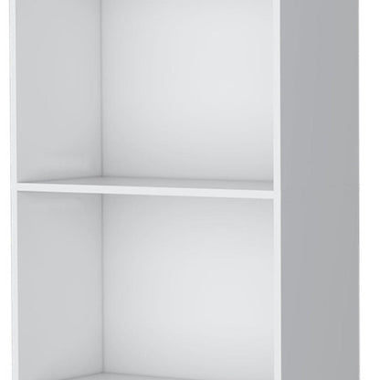 71" White Wood Four Tier Bookcase