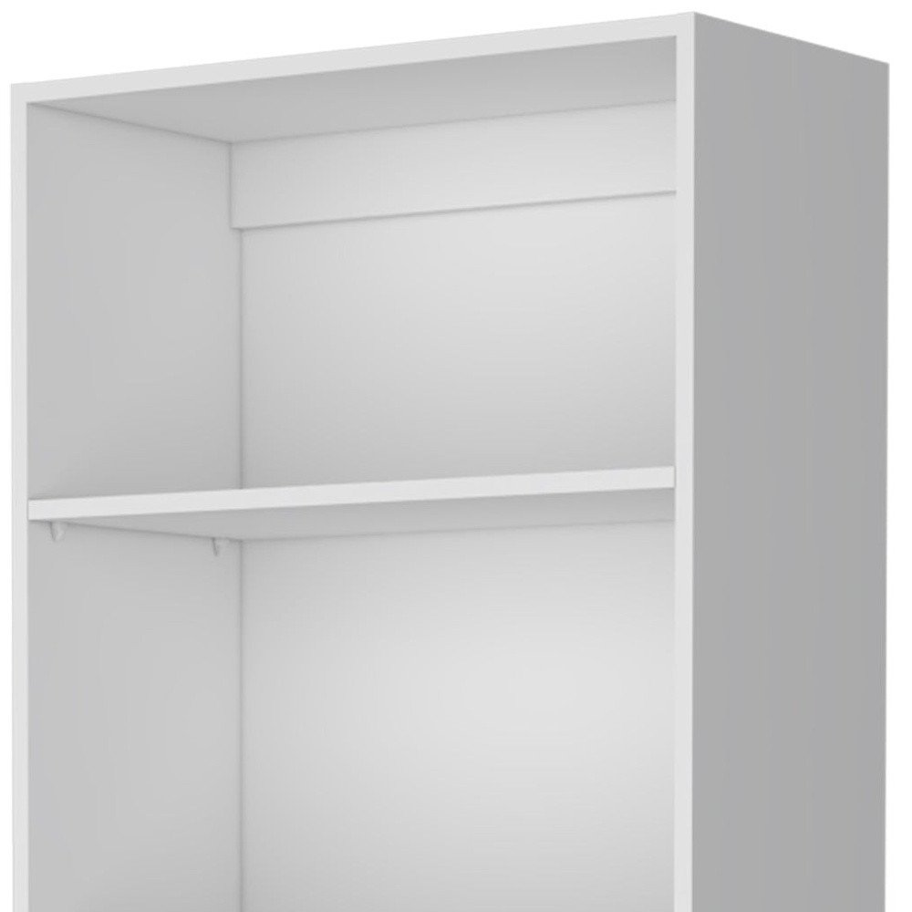 71" White Wood Five Tier Bookcase HomeRoots