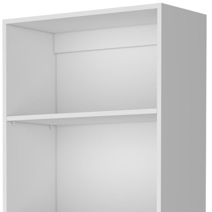 71" White Wood Five Tier Bookcase HomeRoots