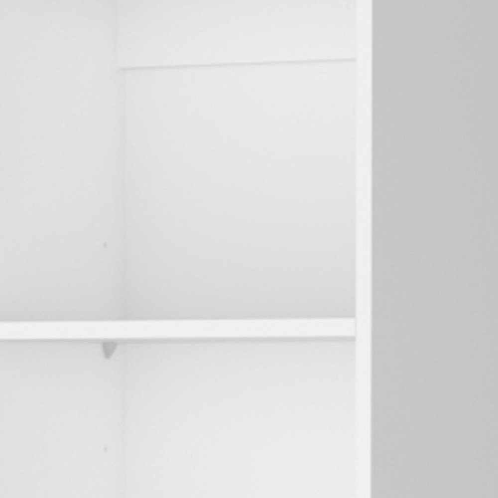 71" White Wood Five Tier Bookcase — view 3