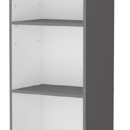 71" Gray And White Wood Five Tier Bookcase HomeRoots