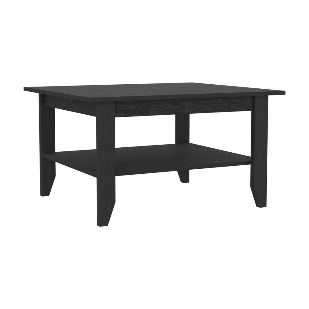Set Of Two Black Wood Coffee Table — view 1