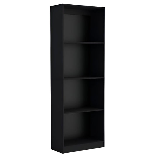 Set of Two Black Wood Multi Tier Bookcases HomeRoots