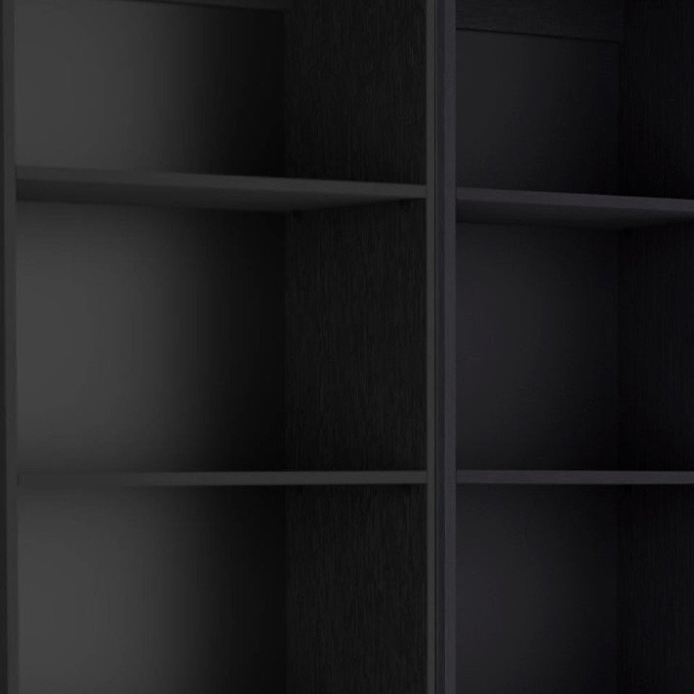71" Black Five Tier Bookcase HomeRoots