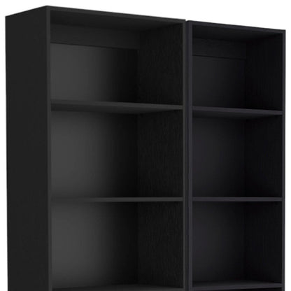 71" Black Five Tier Bookcase HomeRoots