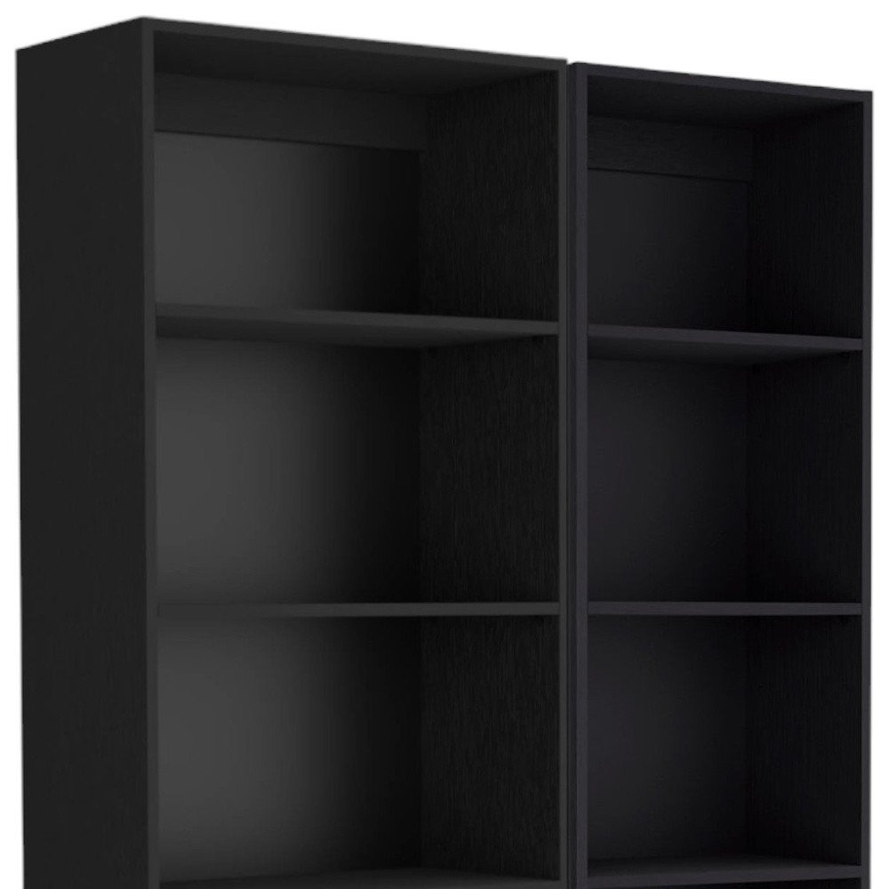 71" Black Five Tier Bookcase HomeRoots