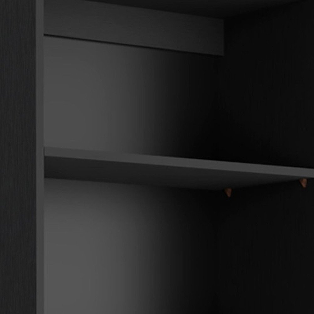 71" Black Five Tier Bookcase HomeRoots