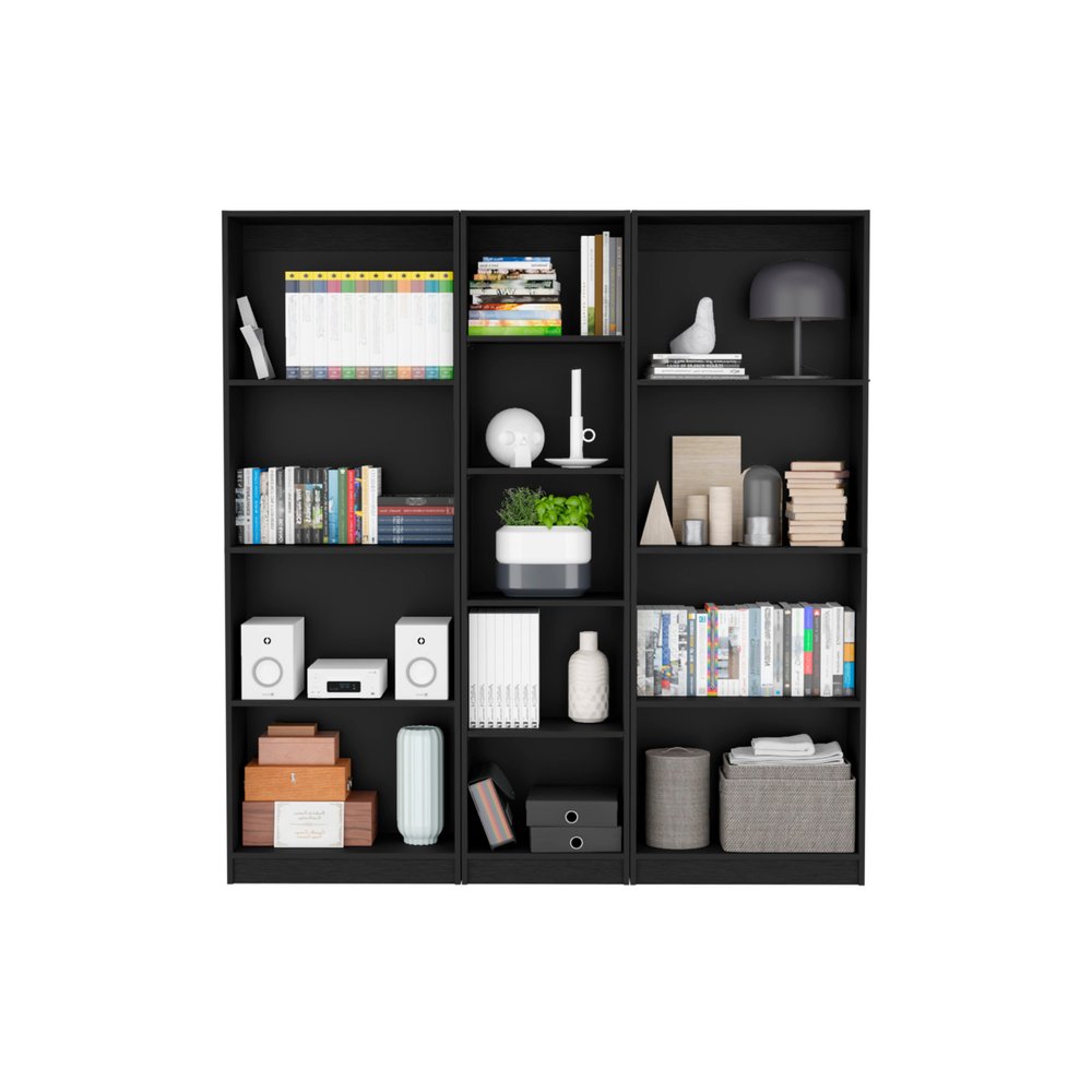 71" Black Five Tier Bookcase HomeRoots