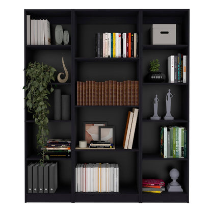 71" Black Four Tier Bookcase HomeRoots