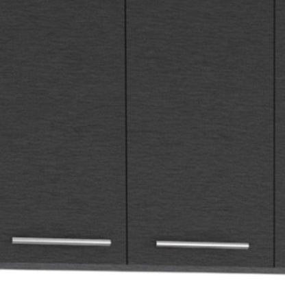 47" Black and White Wall mounted Accent Cabinet With Five Shelves HomeRoots