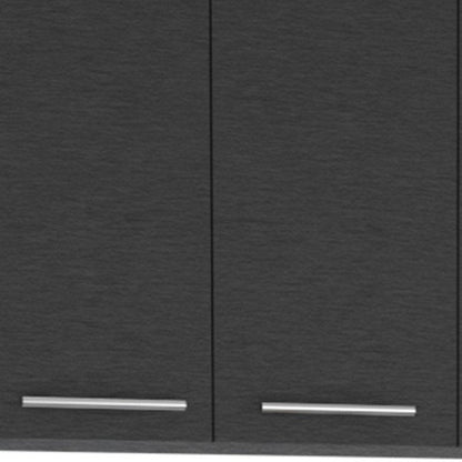 47" Black and White Wall mounted Accent Cabinet With Five Shelves HomeRoots