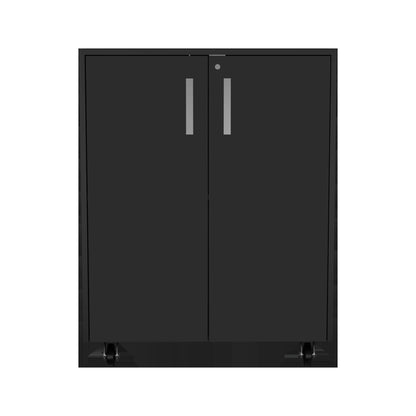 28" Black Wall mounted Accent Cabinet With Four Shelves