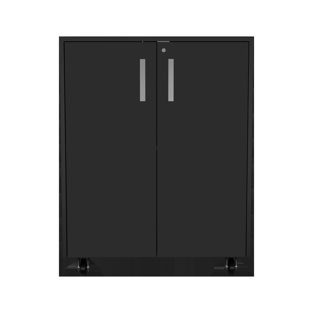 28" Black Wall mounted Accent Cabinet With Four Shelves HomeRoots