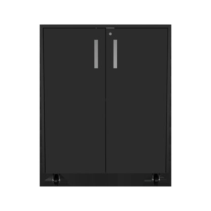 28" Black Wall mounted Accent Cabinet With Four Shelves HomeRoots