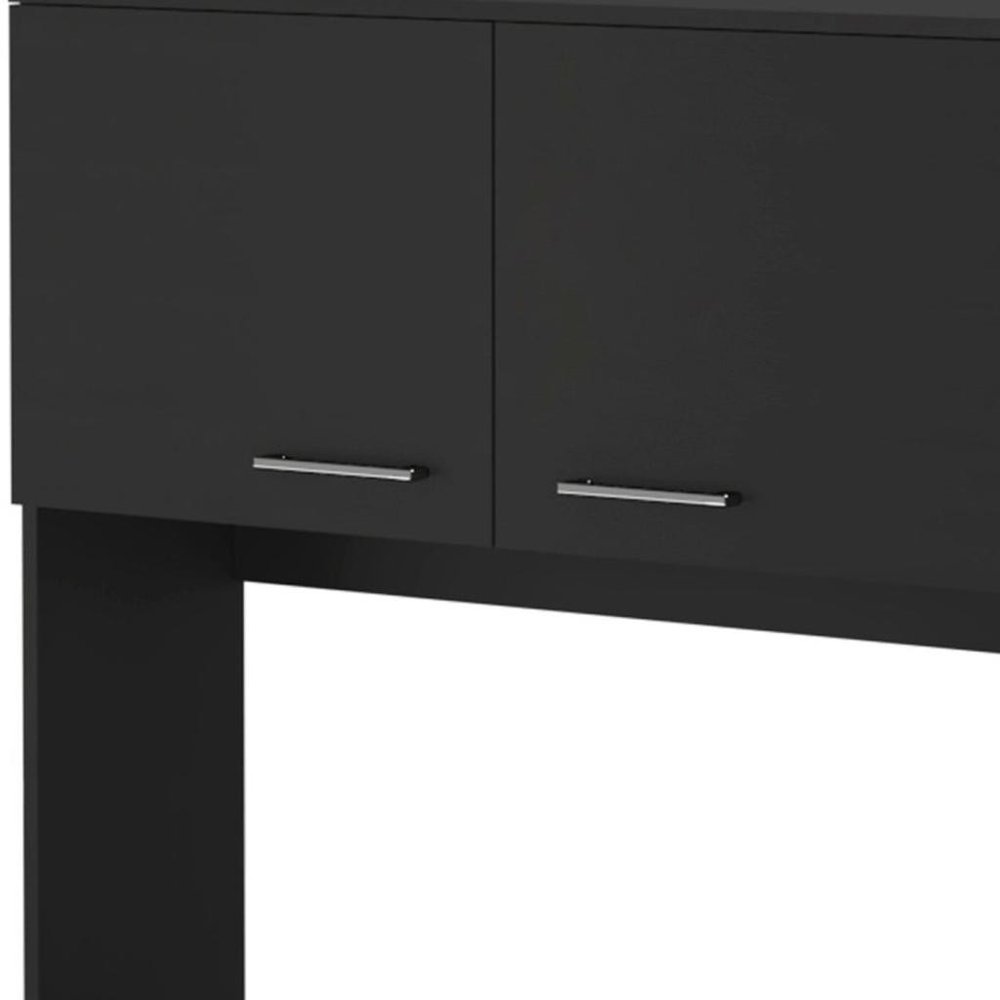 28" Black Wall mounted Accent Cabinet With Seven Shelves And Six Drawers HomeRoots