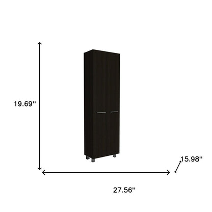 7 Black Wood Wall Mounted Accent Cabinet With Ten Doors And Six Drawers HomeRoots