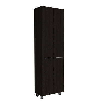 7 Black Wood Wall Mounted Accent Cabinet With Ten Doors And Six Drawers HomeRoots