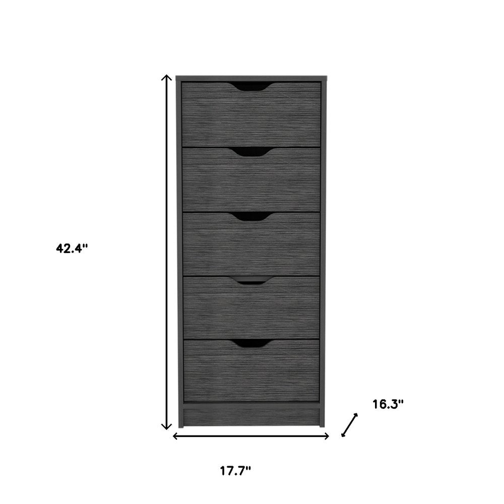 18" White Five Drawer Standard Chest HomeRoots
