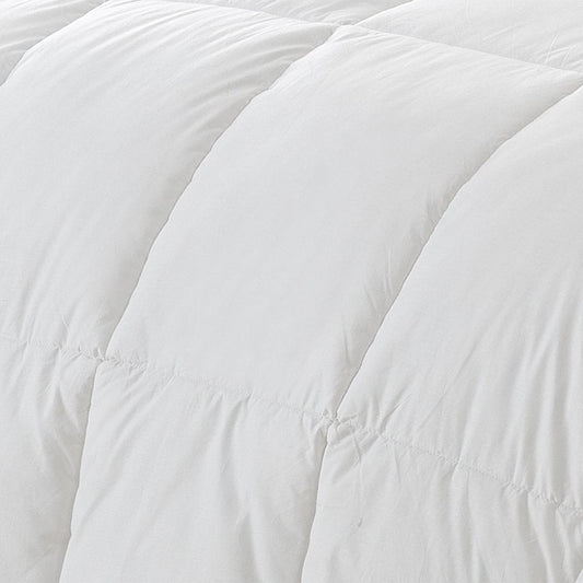 White Twin Fabric Spot Clean Goose Down Down Comforter