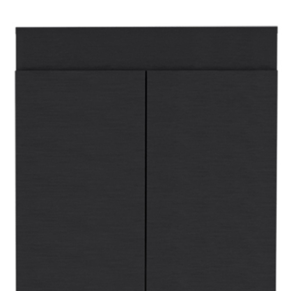 67" Black Wood Pantry Or Storage Closet HomeRoots