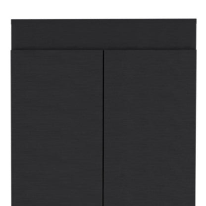 67" Black Wood Pantry Or Storage Closet HomeRoots