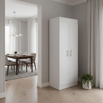 67" White Wood Pantry Or Storage Closet HomeRoots