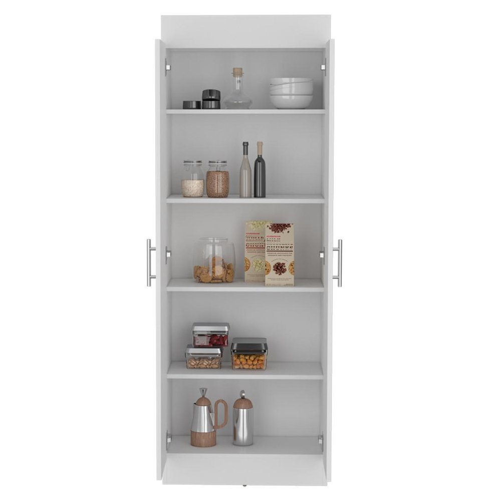 67" White Wood Pantry Or Storage Closet HomeRoots