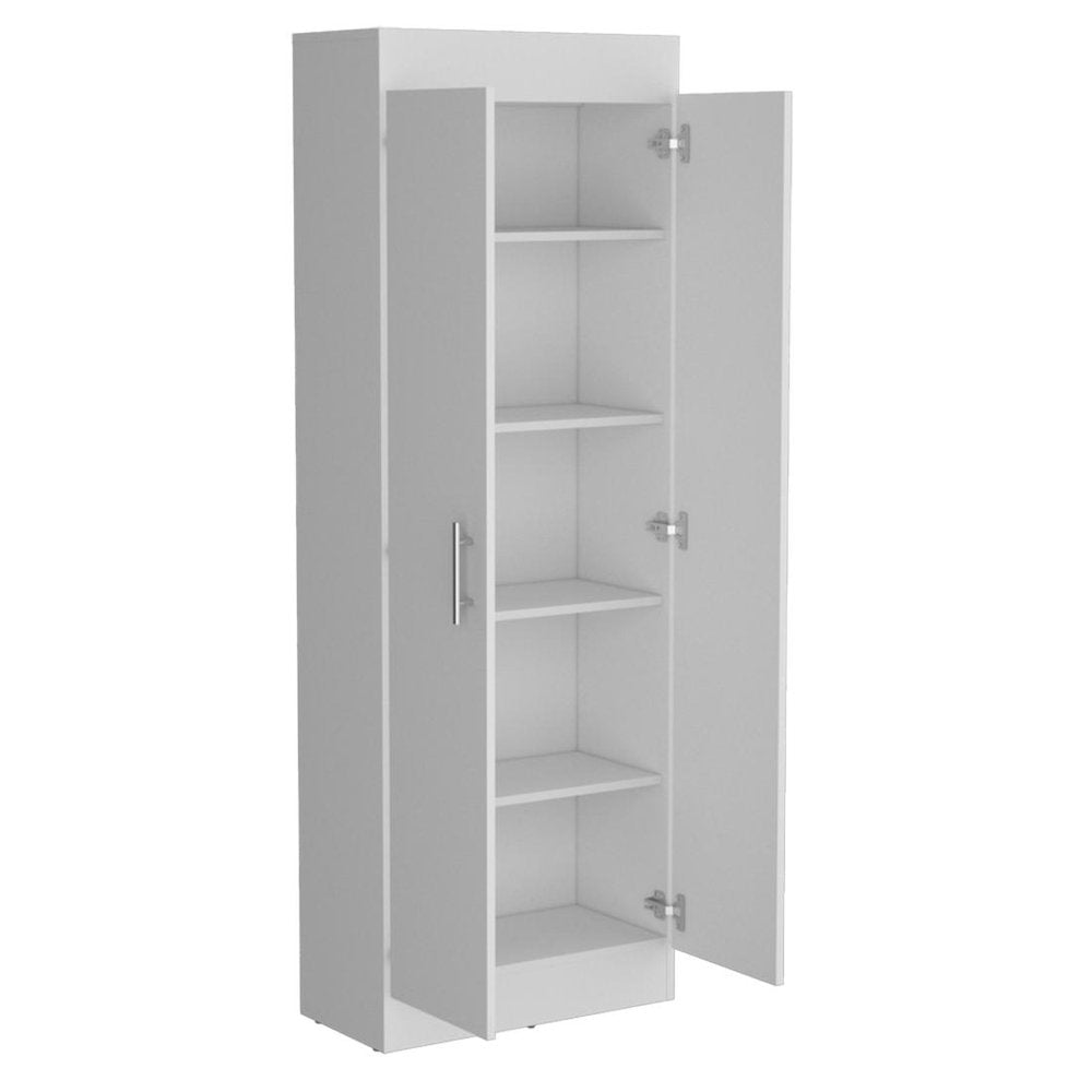 67" White Wood Pantry Or Storage Closet HomeRoots