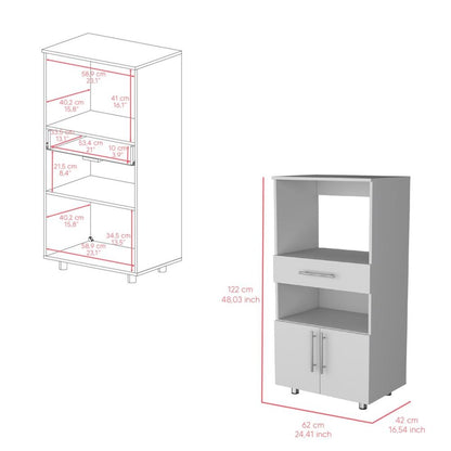48" White Wood Pantry Or Storage Closet HomeRoots