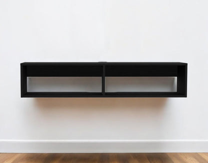 48" Black Floating Mount Entertainment Center HomeRoots