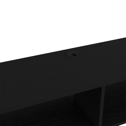 48" Black Floating Mount Entertainment Center HomeRoots
