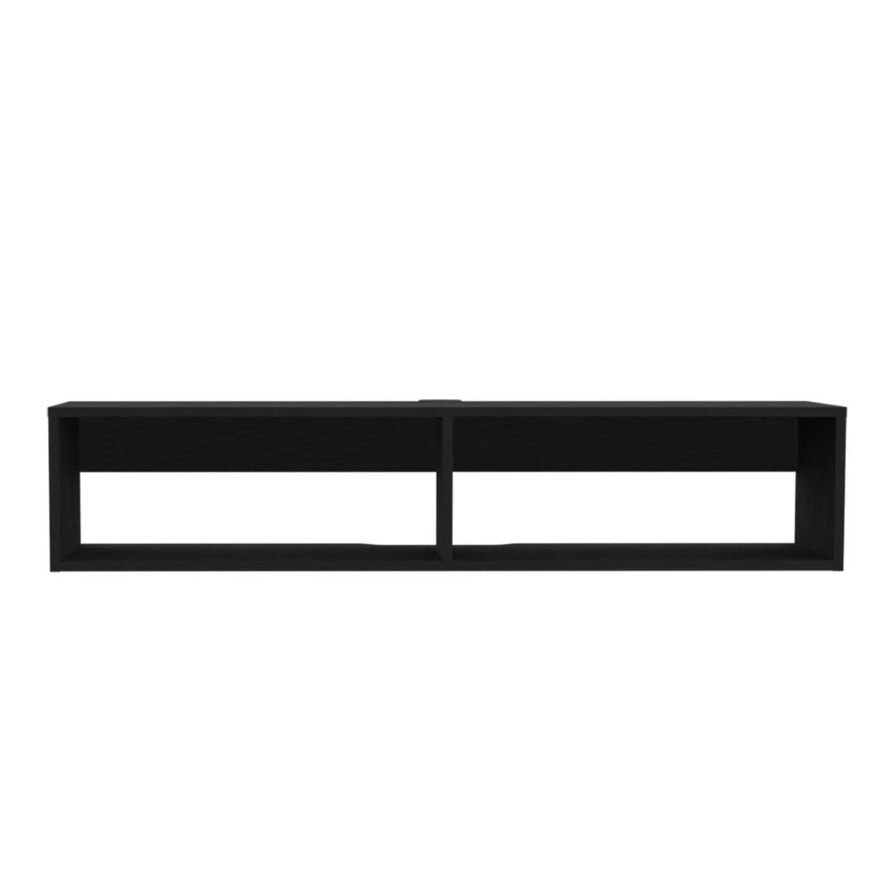 48" Black Floating Mount Entertainment Center HomeRoots